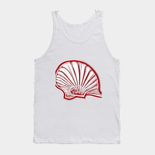 Elegant Red Scallop Shell Design No. 764 Tank Top